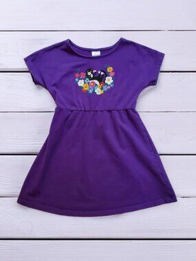 Hanna Andersson Purple Cat Dress Size 110 (US 5)